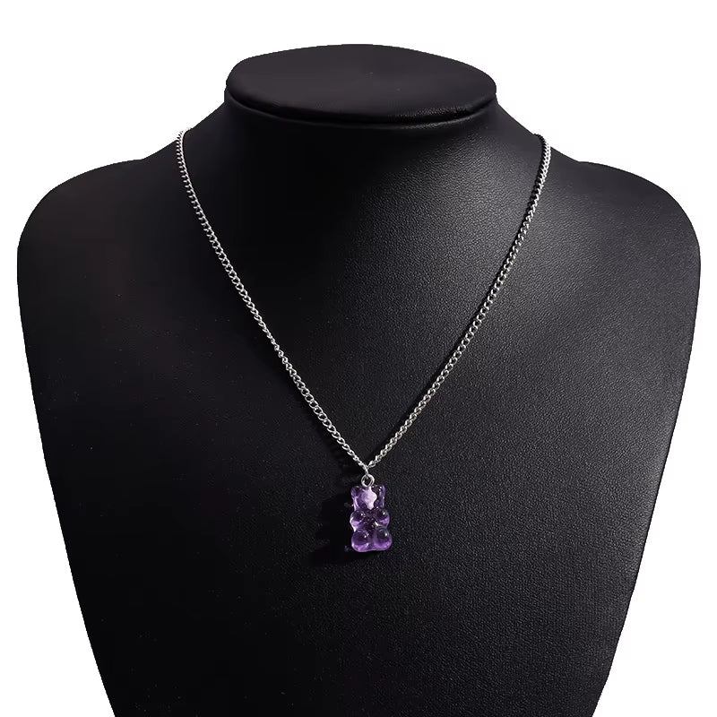 Candy Colors Gummy Bear Necklace 