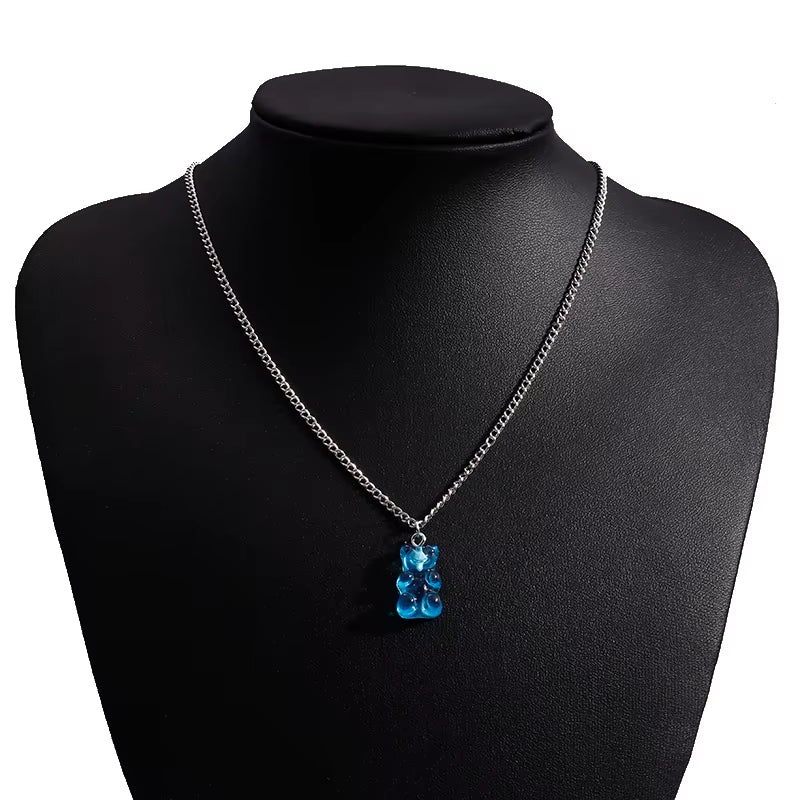 Candy Colors Gummy Bear Necklace 