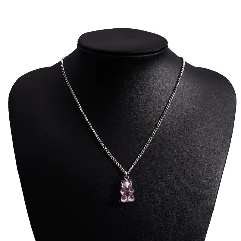 Candy Colors Gummy Bear Necklace 