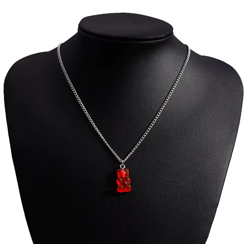 Candy Colors Gummy Bear Necklace 
