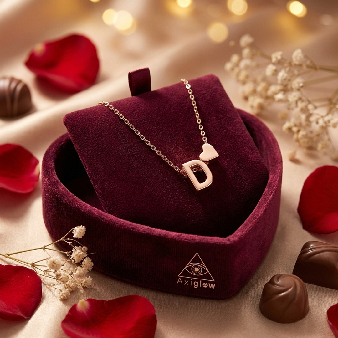 Tiny Heart Dainty Initial Letter Necklace (Gold / Silver)