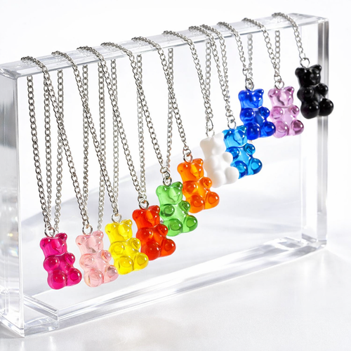 Candy Colors Gummy Bear Necklace