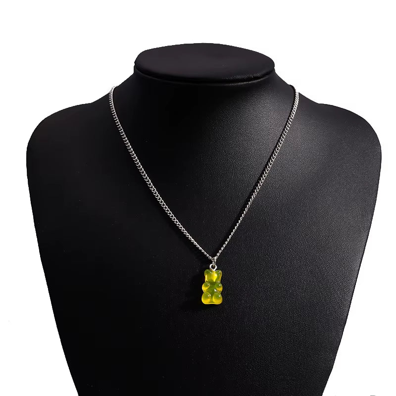 Candy Colors Gummy Bear Necklace 