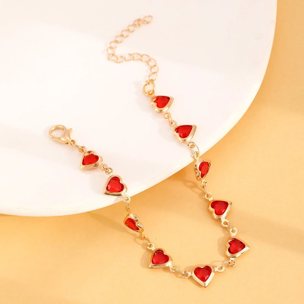 Exquisite Red Heart-Shaped Bracelet - Valentine's day gift