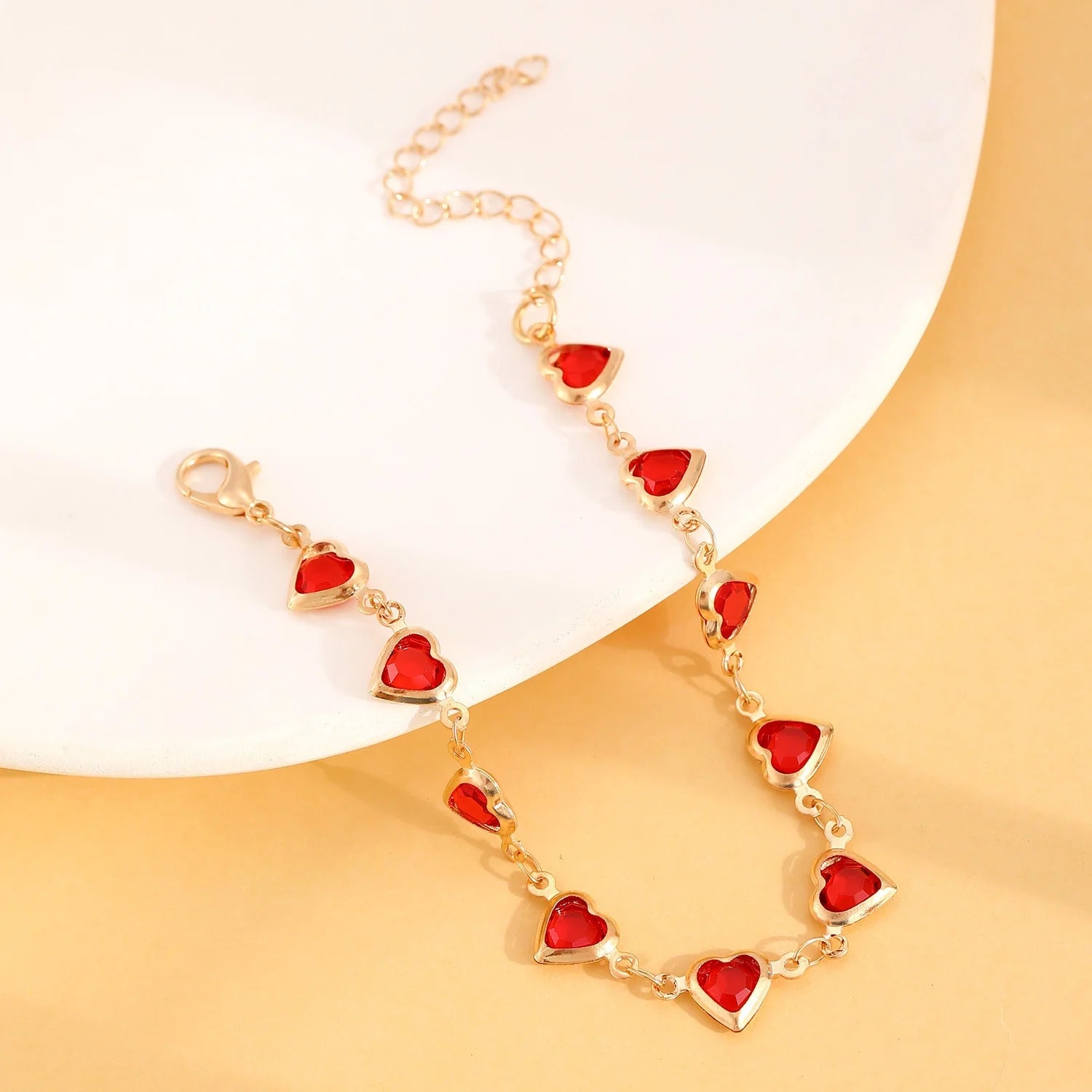 Exquisite Red Heart-Shaped Bracelet - Valentine's day gift