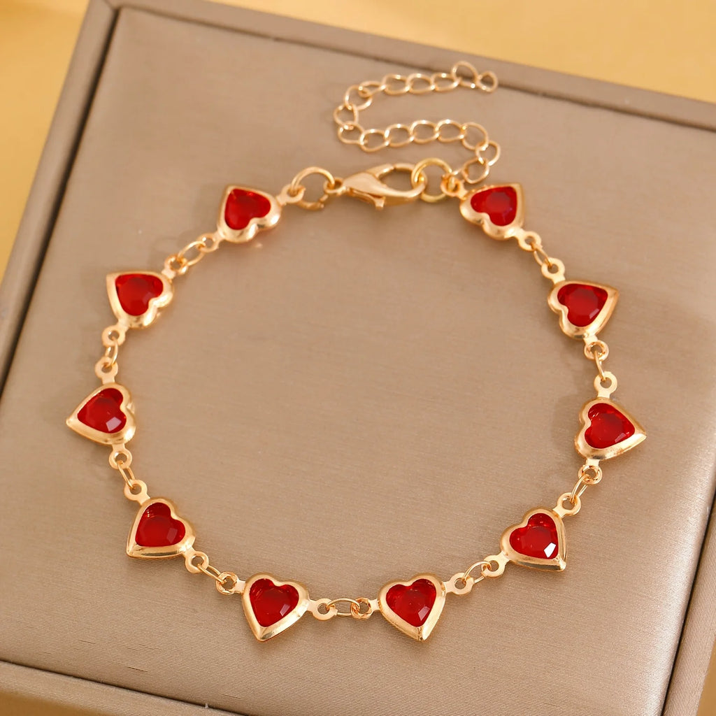 Exquisite Red Heart-Shaped Bracelet - Valentine's day gift