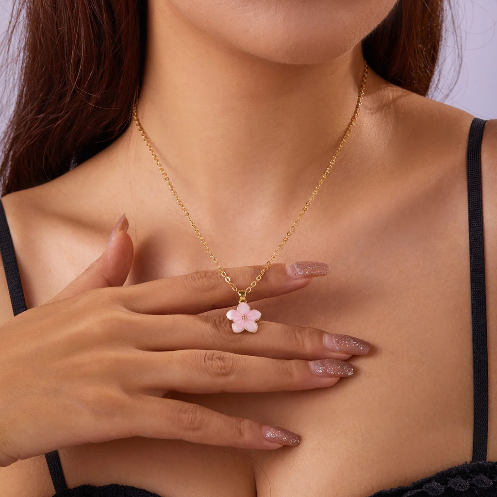 Cherry Blossom Flower Necklace