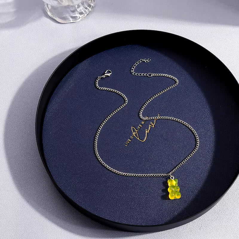 Candy Colors Gummy Bear Necklace 