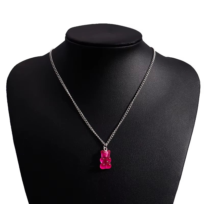 Candy Colors Gummy Bear Necklace 
